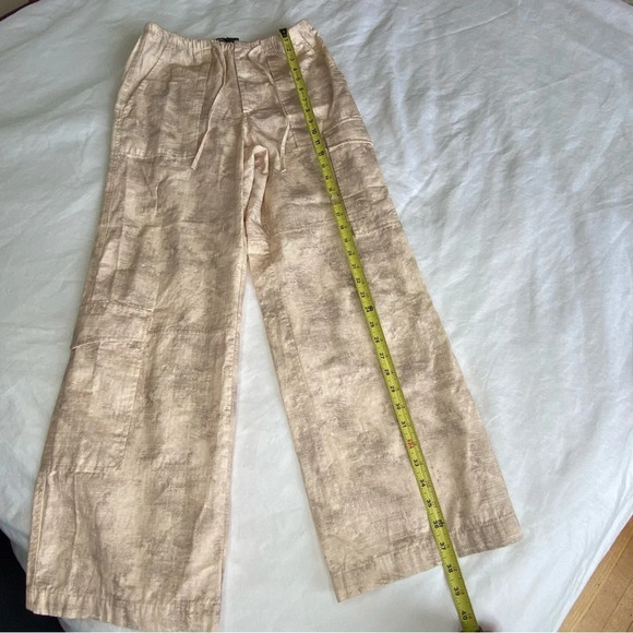ZARA PRINTED CARGO PANTS PINK WHITE Size Small Wide Leg excellent condition - Picture 8 of 13
